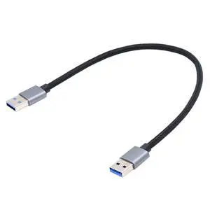 5Gbps USB 3.0 Type-A Male to Male Cable Extension for Disk SSD Camera Data Silver 30cm 5Gbps USB 3.0 Type-A Male to Male Cable Extension for Disk SSD Camera Data Silver 30cm