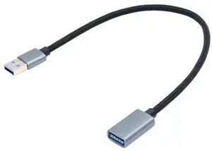 5Gbps USB 3.0 Type-A Male to Female Cable Extension for Disk SSD Camera Data Silver 30cm 5Gbps USB 3.0 Type-A Male to Female Cable Extension for Disk SSD Camera Data Silver 30cm