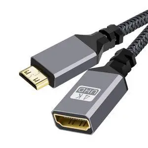 4K Type-C MINI HDMI 1.4 Male to HDMI Female Extension Cable for DV MP4 Camera DC Laptop 4K Type-C MINI HDMI 1.4 Male to HDMI Female Extension Cable for DV MP4 Camera DC Laptop