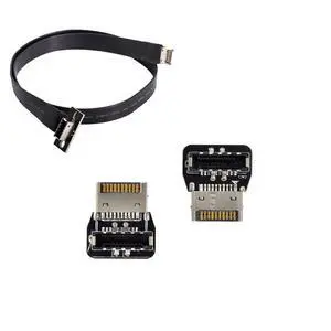 USB 3.1 Front Panel Header Male to Female Type-E Motherboard Extension Data Cable & Adapter USB 3.1 Front Panel Header Male to Female Type-E Motherboard Extension Data Cable & Adapter