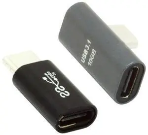 2pcs/lot Straight & Low Profile Angled USB 3.1 Type C Male to USB-C Female Power Data 10Gbps Adapter for NS Switch & Phone 2pcs/lot Straight & Low Profile Angled USB 3.1 Type C Male to USB-C Female Power Data 10Gbps Adapter for NS Switch & Phone