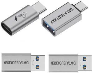 4PCS USB Data Blocker Male to Female Type-A to USB-C Only for Power Charge Eliminate Data Risks During Charging Anti-Hacking Protection 4PCS USB Data Blocker Male to Female Type-A to USB-C Only for Power Charge Eliminate Data Risks During Charging Anti-Hacking Protection