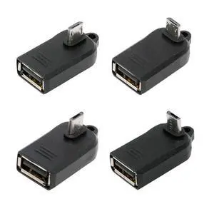 4PCS On-The-Go USB to Mini USB OTG Adapter,Mini USB Male to USB 2.0 Female 90 Degree Angled Adapter for Keyboard/Mouse/Game Controller/Splitter/Flash Drive 4PCS On-The-Go USB to Mini USB OTG Adapter,Mini USB Male to USB 2.0 Female 90 Degree Angled Adapter for Keyboard/Mouse/Game Controller/Splitter/Flash Drive