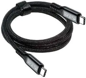 240W USB5.0 80Gbps USB-C Male to Male Cable Compatible with USB4.0 Thunderbolt3/4/5 6K@30hz 8K@60Hz 5K@60Hz 100CM 240W USB5.0 80Gbps USB-C Male to Male Cable Compatible with USB4.0 Thunderbolt3/4/5 6K@30hz 8K@60Hz 5K@60Hz 100CM