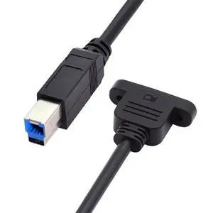 5Gbps USB 3.0 Type B Male to Micro USB 3.0 Female Type-B Screw Mount Type Extension Cable 50CM 5Gbps USB 3.0 Type B Male to Micro USB 3.0 Female Type-B Screw Mount Type Extension Cable 50CM