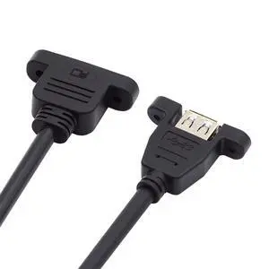 5Gbps USB 3.0 Type A Female to Micro USB 3.0 Female Type-B Screw Mount Type Extension Cable 50CM 5Gbps USB 3.0 Type A Female to Micro USB 3.0 Female Type-B Screw Mount Type Extension Cable 50CM