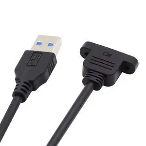 5Gbps USB 3.0 Type A Male to Micro USB 3.0 Female Type-B Screw Mount Type Extension Cable 50CM 5Gbps USB 3.0 Type A Male to Micro USB 3.0 Female Type-B Screw Mount Type Extension Cable 50CM
