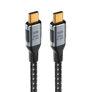 240W 40Gbps USB-C USB4 Cable USB3.1 100W 8K@60Hz 5K USB4.0 Compatible with USB4 20cm 240W 40Gbps USB-C USB4 Cable USB3.1 100W 8K@60Hz 5K USB4.0 Compatible with USB4 20cm