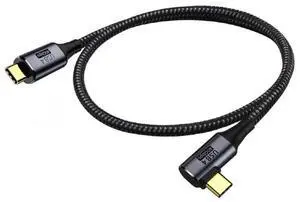 40Gbps Angled USB4 Cable with 100W Charging and 8K@60Hz 5K@60Hz USB4.0 Compatible with Thunderbolt3/4 30cm 40Gbps Angled USB4 Cable with 100W Charging and 8K@60Hz 5K@60Hz USB4.0 Compatible with Thunderbolt3/4 30cm