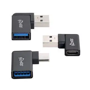 3pcs/lot Angled 90 Degree USB 3.1 Type C Male Female to USB3.0 Type A Female OTG Data 10Gbps Adapter 3pcs/lot Angled 90 Degree USB 3.1 Type C Male Female to USB3.0 Type A Female OTG Data 10Gbps Adapter