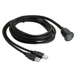 1m Waterproof Dual USB 3.0 Extension AUX Flush Mount Car Mount Extension Cable for Dashboard Panel 1m Waterproof Dual USB 3.0 Extension AUX Flush Mount Car Mount Extension Cable for Dashboard Panel