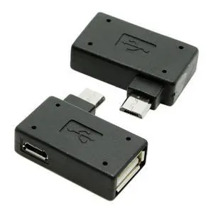 2pcs 90 Degree Left & Right Angled Micro USB 2.0 OTG Host Adapter with USB Power for Cell Phone & Tablet 2pcs 90 Degree Left & Right Angled Micro USB 2.0 OTG Host Adapter with USB Power for Cell Phone & Tablet