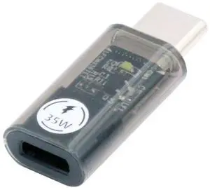 8P to USB C Converter USB C PD 35W Power 480Mbps Data Adapter Transparent with LED 8P to USB C Converter USB C PD 35W Power 480Mbps Data Adapter Transparent with LED