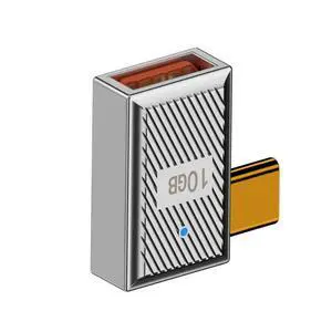 USB C Connector USB 3.0 to USB C OTG Data 10Gbps PD 120W Power Adapter Alloy Shell 90 Degree Right Angled USB C Connector USB 3.0 to USB C OTG Data 10Gbps PD 120W Power Adapter Alloy Shell 90 Degree Right Angled