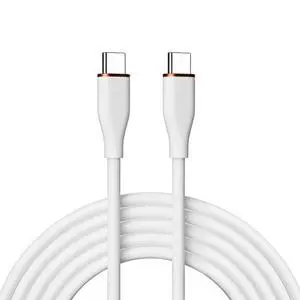 USB C to C Silicone Cable,USB 2.0 Type C PD 65W Fast Charge Data Extension Cable Compatible with iPhone 15 White 3.28FT/1.0M USB C to C Silicone Cable,USB 2.0 Type C PD 65W Fast Charge Data Extension Cable Compatible with iPhone 15 White 3.28FT/1.0M