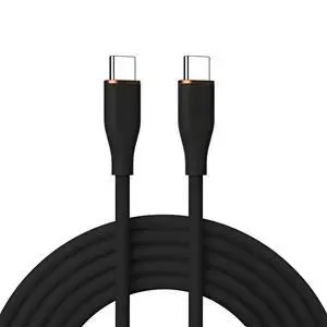 USB C to C Silicone Cable,USB 2.0 Type C PD 65W Fast Charge Data Extension Cable Compatible with iPhone 15 Black 6.56FT/2.0M USB C to C Silicone Cable,USB 2.0 Type C PD 65W Fast Charge Data Extension Cable Compatible with iPhone 15 Black 6.56FT/2.0M