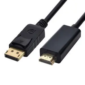 DisplayPort to HDMI Display Cable,Gold-Plated DisplayPort Male to HDMI Male Uni-Directional Adapter 1920x1200 1080P 6ft DisplayPort to HDMI Display Cable,Gold-Plated DisplayPort Male to HDMI Male Uni-Directional Adapter 1920x1200 1080P 6ft