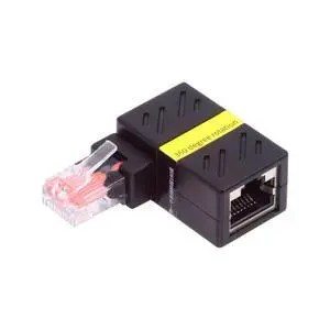 CAT6 RJ45 90 Degree Angled Rotating Connector Ethernet Extender LAN Network Cable Extension Adapter 360 Degree Rotating CAT6 RJ45 90 Degree Angled Rotating Connector Ethernet Extender LAN Network Cable Extension Adapter 360 Degree Rotating