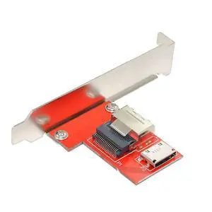 Mini SAS SFF-8087 PCI-Express 4.0 to Oculink SFF-8611 SFF-8612 PCBA Female Adapter with Bracket Mini SAS SFF-8087 PCI-Express 4.0 to Oculink SFF-8611 SFF-8612 PCBA Female Adapter with Bracket