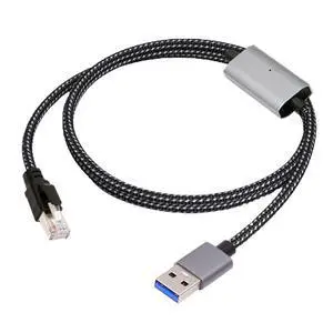 USB to Ethernet Cable, USB 3.0 Type A to CAT7 RJ45 1000Mbps Gigabit LAN Network Nylon Braided Cable 1.2M with AX88179 Chipset USB to Ethernet Cable, USB 3.0 Type A to CAT7 RJ45 1000Mbps Gigabit LAN Network Nylon Braided Cable 1.2M with AX88179 Chipset