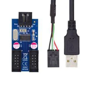 USB 2.0 Front Panel Header 1 to 2 9Pin/10Pin HUB Mainboard Header Extension Adapter Splitter Cable USB 2.0 Front Panel Header 1 to 2 9Pin/10Pin HUB Mainboard Header Extension Adapter Splitter Cable