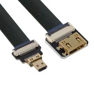 CY Micro HDMI to Mini HDMI Cable CYFPV Mini HDMI Female to Micro HDMI Male Extension FPC Flat Cable 1080P for FPV HDTV Multicopter Aerial Photography CY Micro HDMI to Mini HDMI Cable CYFPV Mini HDMI Female to Micro HDMI Male Extension FPC Flat Cable 1080P for FPV HDTV Multicopter Aerial Photography
