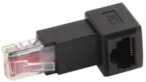 RJ45 8P8C FTP STP UTP Cat 5e LAN Ethernet Network Extension Connector Adapter 90 Degree Down Angled RJ45 8P8C FTP STP UTP Cat 5e LAN Ethernet Network Extension Connector Adapter 90 Degree Down Angled