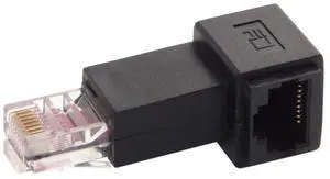 RJ45 8P8C FTP STP UTP Cat 5e Lan Ethernet Network Extension Connector Adapter 90 Degree Left Angled RJ45 8P8C FTP STP UTP Cat 5e Lan Ethernet Network Extension Connector Adapter 90 Degree Left Angled
