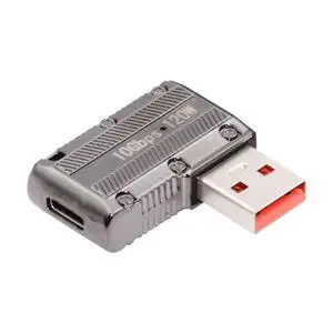 USB C to USB 3.0 Data 10Gbps Power 120W Connector Adapter Mecha Cyberpunk Style 90 Degree Right Angled Flat Type USB C to USB 3.0 Data 10Gbps Power 120W Connector Adapter Mecha Cyberpunk Style 90 Degree Right Angled Flat Type