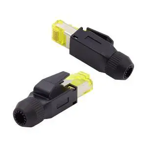 RJ45 CAT5/CAT6/CAT7 Shield Plug Connector 8P8C for Industrial Network Ethernet Patch Cord 2Pcs/Set RJ45 CAT5/CAT6/CAT7 Shield Plug Connector 8P8C for Industrial Network Ethernet Patch Cord 2Pcs/Set