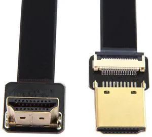 CY CYFPV FPV HDMI Male to Up Angled 90D HDMI Male HDTV FPC Flat Cable for FPV HDTV Multicopter Aerial Photography (0.5M) CY CYFPV FPV HDMI Male to Up Angled 90D HDMI Male HDTV FPC Flat Cable for FPV HDTV Multicopter Aerial Photography (0.5M)