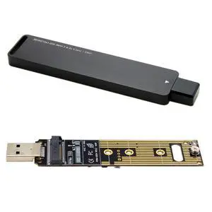 CY USB 3.0 to NVME M-Key M.2 NGFF SSD External PCBA Conveyor Adapter with Flash Disk Enclosure (Black) CY USB 3.0 to NVME M-Key M.2 NGFF SSD External PCBA Conveyor Adapter with Flash Disk Enclosure (Black)