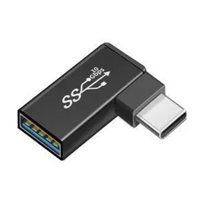 USB to USB C Adapter, USB C Male to USB 3.0 Female 10Gbps High Speed Data Transfer OTG 90 Degree Right Angled Converter Adapter USB to USB C Adapter, USB C Male to USB 3.0 Female 10Gbps High Speed Data Transfer OTG 90 Degree Right Angled Converter Adapter