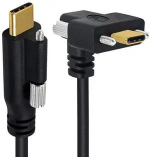 3.28FT USB C to C Cable,USB C 90 Degree Right Angled Extension Cable Supports 4K@60Hz 10Gbps Data Transmission and PD65W Fast Charging with Screw Spacing of 6.8/15.0 mm 3.28FT USB C to C Cable,USB C 90 Degree Right Angled Extension Cable Supports 4K@60Hz 10Gbps Data Transmission and PD65W Fast Charging with Screw Spacing of 6.8/15.0 mm
