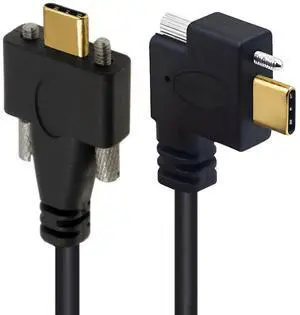 3.28FT USB C to C Cable,USB C 90 Degree Right Angled Extension Cable Supports 4K@60Hz 10Gbps Data Transmission and PD65W Fast Charging with Screw Spacing of 7.5/15.0 mm 3.28FT USB C to C Cable,USB C 90 Degree Right Angled Extension Cable Supports 4K@60Hz 10Gbps Data Transmission and PD65W Fast Charging with Screw Spacing of 7.5/15.0 mm