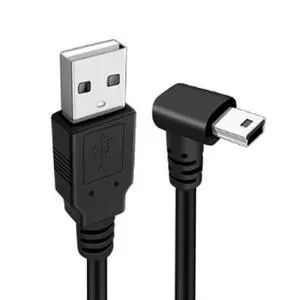 Mini USB Cable,USB 2.0 Male to Mini USB 5 Pin Male 90 Degree Down Angled Charging Data Transfer Extension Cable Black 1.5M for Dash Cam/GPS/Microphone Mini USB Cable,USB 2.0 Male to Mini USB 5 Pin Male 90 Degree Down Angled Charging Data Transfer Extension Cable Black 1.5M for Dash Cam/GPS/Microphone
