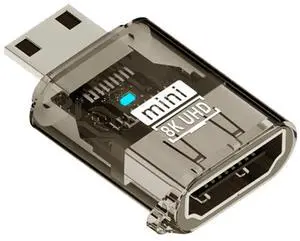 HDMI 2.1 Adapter,Mini HDMI Male to HDMI Female Extension HDTV Adapter Support 7680 * 4320/8K@60Hz/4K@120Hz HDMI 2.1 Adapter,Mini HDMI Male to HDMI Female Extension HDTV Adapter Support 7680 * 4320/8K@60Hz/4K@120Hz