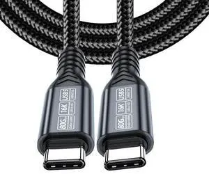 3.28FT USB C Monitor Data Cable 16K@60Hz,Support 80Gbps Data Transfer,PD 240W Fast Charging Compatible with CarPlay,Steam Deck,Switch,Projector 3.28FT USB C Monitor Data Cable 16K@60Hz,Support 80Gbps Data Transfer,PD 240W Fast Charging Compatible with CarPlay,Steam Deck,Switch,Projector