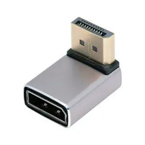8K DisplayPort 1.4 Adapter, DisplayPort Male to Female 8K@60Hz 32.4Gbps High Speed Gold Plated 90 Degree Down Angled Extension Adapter 8K DisplayPort 1.4 Adapter, DisplayPort Male to Female 8K@60Hz 32.4Gbps High Speed Gold Plated 90 Degree Down Angled Extension Adapter