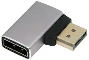8K DisplayPort 1.4 Adapter, DisplayPort Male to Female 8K@60Hz 32.4Gbps High Speed Gold Plated 90 Degree Left Angled Extension Adapter 8K DisplayPort 1.4 Adapter, DisplayPort Male to Female 8K@60Hz 32.4Gbps High Speed Gold Plated 90 Degree Left Angled Extension Adapter