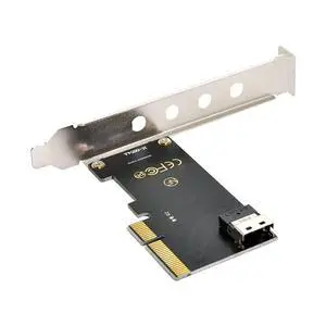PCIe 4.0 X4 to Slimline SAS SFF-8654 Adapter with 120mm Bracket for U.2 SFF-8639 NVME PCIe SSD PCIe 4.0 X4 to Slimline SAS SFF-8654 Adapter with 120mm Bracket for U.2 SFF-8639 NVME PCIe SSD