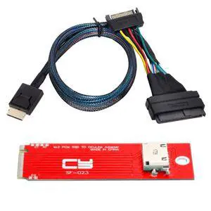 PCIe 4.0 M.2 NGFF to Oculink SFF-8612 Adapter 2260/2280mm with SFF-8611 to SFF-8639 Cable for U.2 SFF-8639 NVME PCIe SSD PCIe 4.0 M.2 NGFF to Oculink SFF-8612 Adapter 2260/2280mm with SFF-8611 to SFF-8639 Cable for U.2 SFF-8639 NVME PCIe SSD