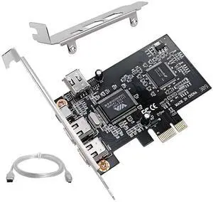 4 Ports 1394A Capture Card,3 x 6Pin and 1 x 4Pin 1394A to PCI Express Expansion Card Adapter with 8cm/12cm Slot Bracket and Cable 4 Ports 1394A Capture Card,3 x 6Pin and 1 x 4Pin 1394A to PCI Express Expansion Card Adapter with 8cm/12cm Slot Bracket and Cable