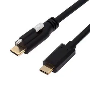 USB C to C Cable,USB C Male to Male Fast Charging Data Transfer Extension Cable with Screws USB C to C Cable,USB C Male to Male Fast Charging Data Transfer Extension Cable with Screws