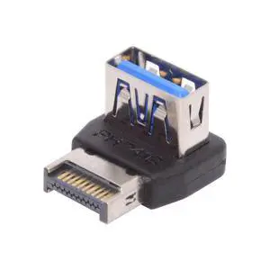 USB 3.1 Front Panel Header Male to USB 3.0 Female 90 Degree Down Angled Motherboard Port Expansion Adapter USB 3.1 Front Panel Header Male to USB 3.0 Female 90 Degree Down Angled Motherboard Port Expansion Adapter