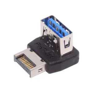 USB 3.1 Front Panel Header Male to USB 3.0 Female 90 Degree UP Angled Motherboard Port Expansion Adapter USB 3.1 Front Panel Header Male to USB 3.0 Female 90 Degree UP Angled Motherboard Port Expansion Adapter