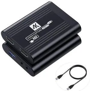 4K HDMI Audio Video USB 3.0 Capture Card 1080P 60FPS for PS4/PS5/Switch/Camera/OBS Support Live Streaming/Video Conference/Game Capture/Hometheater 4K HDMI Audio Video USB 3.0 Capture Card 1080P 60FPS for PS4/PS5/Switch/Camera/OBS Support Live Streaming/Video Conference/Game Capture/Hometheater