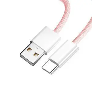 USB C Nylon Braided Cable, USB 2.0 Male to USB C Male 480Mbps Data Transfer PD 15W Fast Charging Cable Pink 3.28FT/1.0M USB C Nylon Braided Cable, USB 2.0 Male to USB C Male 480Mbps Data Transfer PD 15W Fast Charging Cable Pink 3.28FT/1.0M