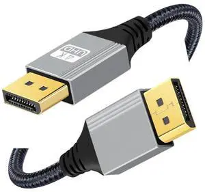 DisplayPort 1.2 Cable, DisplayPort to DisplayPort 4K@60Hz 2K@144Hz High Speed Gold Plated Braided Cable 1.0M for Computer, Desktop, Laptop, Monitor, Projector DisplayPort 1.2 Cable, DisplayPort to DisplayPort 4K@60Hz 2K@144Hz High Speed Gold Plated Braided Cable 1.0M for Computer, Desktop, Laptop, Monitor, Projector
