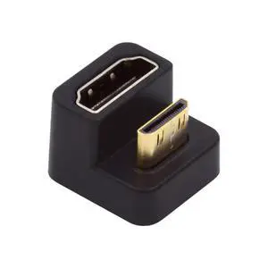 Mini HDMI Male to HDMI Female 4K@60Hz 180 Degree UP Angled Extension Adapter Converter Connector Mini HDMI Male to HDMI Female 4K@60Hz 180 Degree UP Angled Extension Adapter Converter Connector